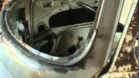 vw bus bay window  windshield rust repair pt 1