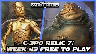 Jabba the Hutt Free to Play SWGOH - Week 43:  C-3P0 is Complete!  So What's Next?