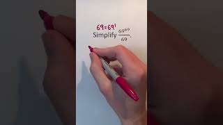 Simplify (69⁶⁹)/69. #Shorts #math #maths #mathematics #algebra #education #learn #learning
