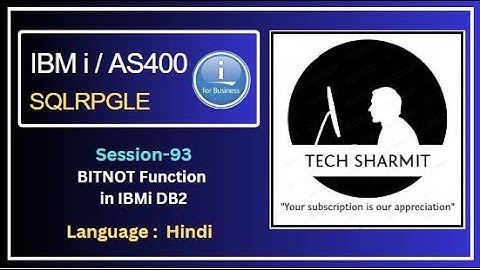 bitnot function in db2 sql | SQLRPGLE | ibmi training | sqlrpgle as400 | db2 | ibmi db2 function