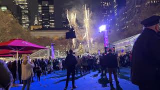 Bryant Park Christmas Tree Lighting Winter Village Ice Skating Rink 42nd St NYC USA December 6 2021