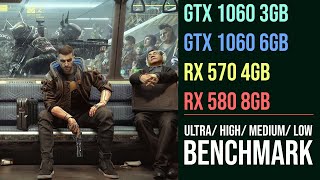 GTX 1060 3GB vs GTX 6GB vs RX 570 vs RX 580 2077 - YouTube