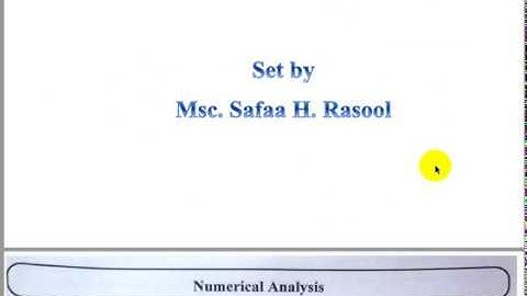 Numerical Solution of ODE : Predictor – Corrector Methods