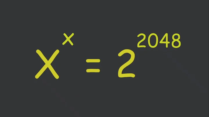 A Nice Exponential Equation. Solve x^x=2^2048.