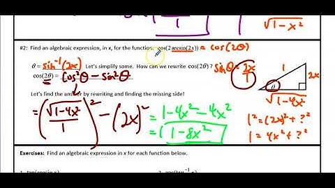 BC Lesson 15 Part 4: Writing Inverse Trig Expressions