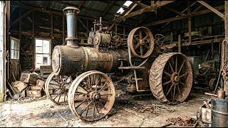 Abandoned 1908 Steam Traction Engine — Full Restoration & First Rotation After 100 Years