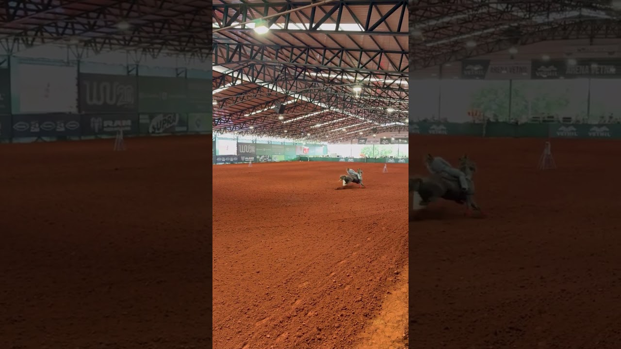 Horse Stumbles, Rider Falls in Barrel Race