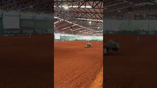 Horse Stumbles, Rider Falls in Barrel Race