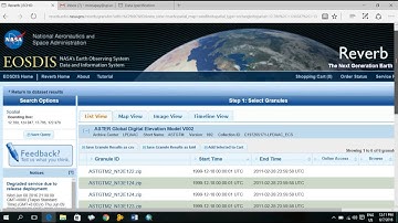 How to Get ASTER Global Digital Elevation Model (DEM) from NASA Reverb