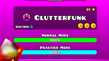 Clutterfunk Geometry Dash level 11 ( All Coins ) | Geometry Dash | Mango!