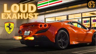 1000hp Ferrari F8 Sound Revs and Flames! (straight piped exhaust) 4K