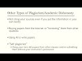 Other Forms of Plagiarism & Academic Dishonesty