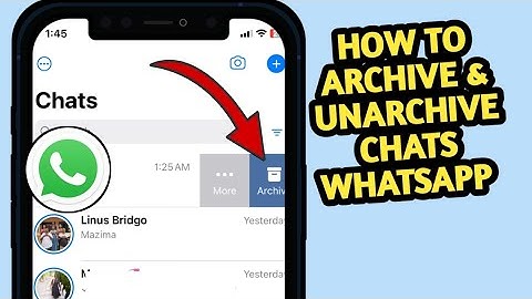 How To Archive and Unarchive Whatsapp Chats iPhone