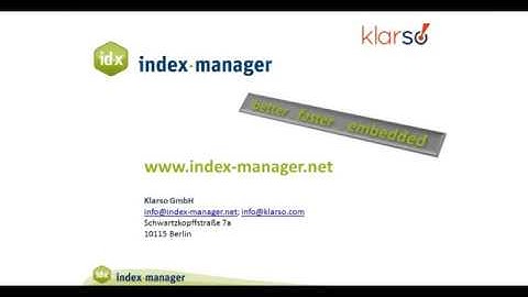 Index-Manager tutorial [en] – word list
