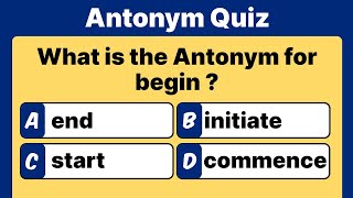 Antonym Quiz | English Grammar | Grammar test and quiz