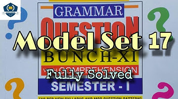 Class XI • Sem - 1 • MCQ Series • Model Set - 17 • Duff & Dutt Question Bunch Solution