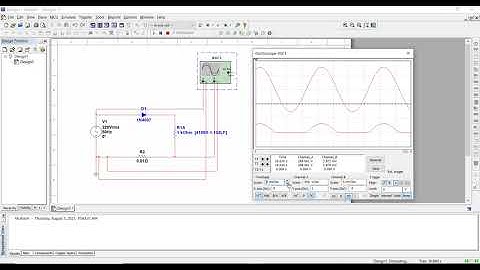 NI Multisim 4.R L Load Single Phase Half Wave Uncontrollable Rectifier