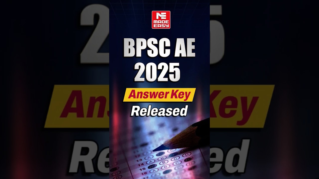 BPSC AE 2025 Answer Key Released | Check Your Marks Now!