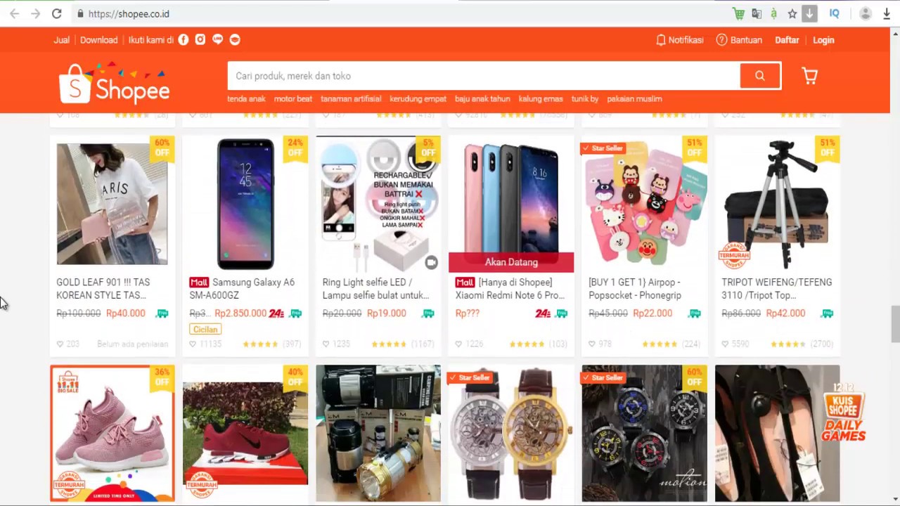 Online Shopping 2018 - Shopee (Indonesia )