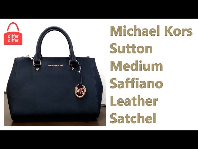 Michael Kors 30T4SJTS6L Sutton Tri Color Saffiano Leather Medium Satchel