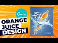 Fruit Juice Flyer Design in Canva | African Geek |  Canva Tutorial for Beginners