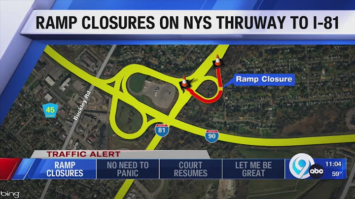 I-90 at Exit 36 closes Monday, June 10 for scheduled work