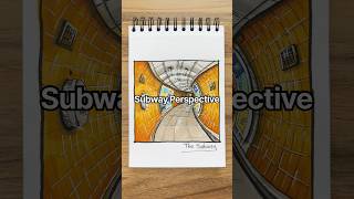 Subway hallway perspective #art #drawingprocess #sketch #perspective #drawing #artprocess #artist
