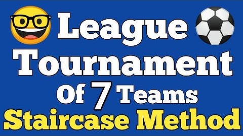 Draw a fixture of League tournament of 7 teams using Staircase method | class 12 | 7 teams | pps