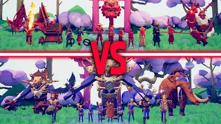 MEGA DYNASTY TEAM vs MEGA TRIBAL TEAM | TABS  Totally Accurate Battle Simulator