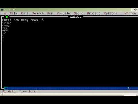 C program to generate triangle pattern 7 - YouTube