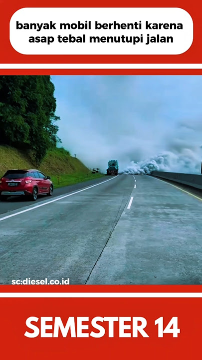 SEKETIKA BANYAK MOBIL BERHENTI KARENA ASAP TEBAL MANUTUPI JALAN#shorts