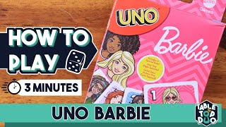 How to Play UNO Barbie in 3 Minutes (Uno + Barbie Card Game Rules)