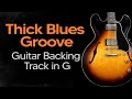 Thick blues groove guitar backing track in g
