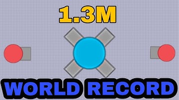 The LEGENDARY Noob Quad Tank! (WORLD RECORD) 1.3M Score || diep.io mobile #diepio #diepiomobile