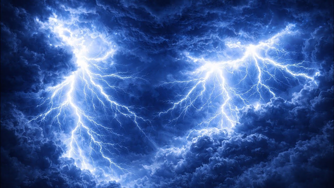 Heavy Rainstorm and Strong Thunder Sounds for Sleeping | Black Screen  | Anxiety | Healing | Yoga