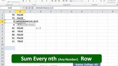 18 - Sum Every nth Any Number Row in Excel - Excel Basement