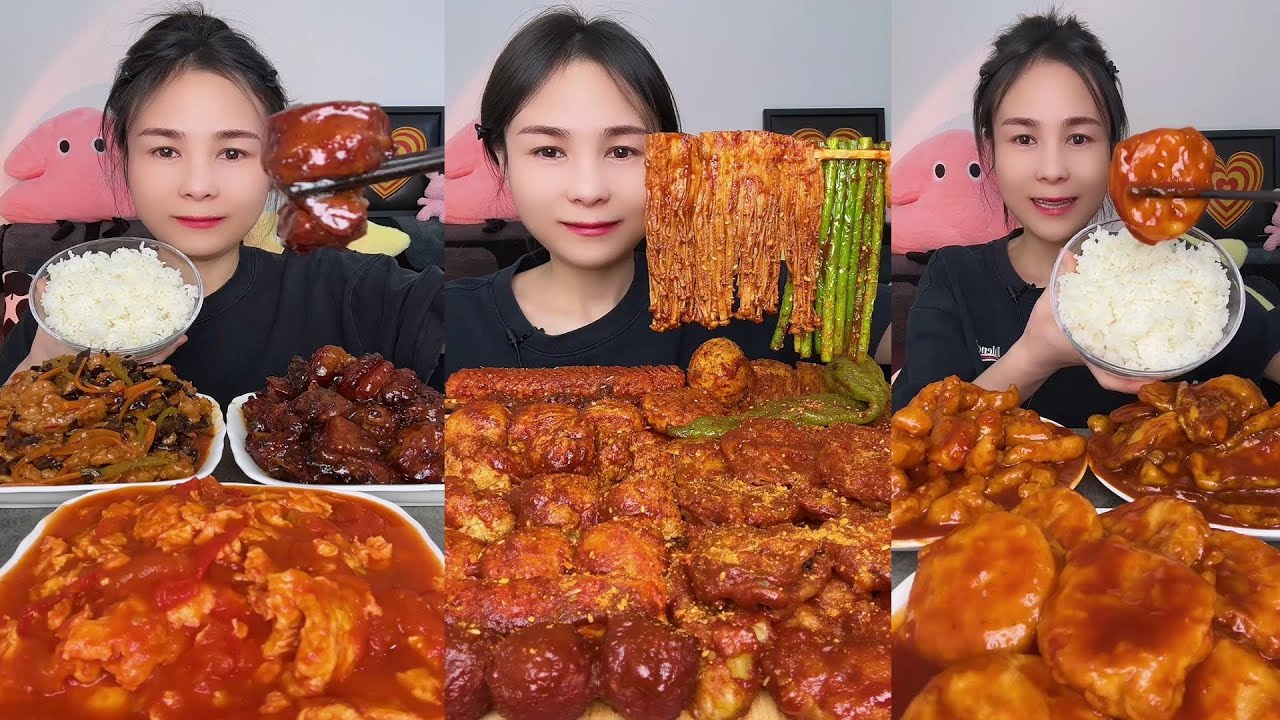 【ASMR】【MUKBANG】SPICY BRAISED PORK BELLY | EATING SHOW |CHINESE MUKBANG |食べ |吃播 