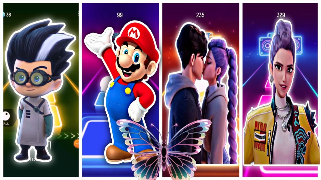 Tiles hop dansing. Pj masks VS Super mario VS Saja boys VS K-pop demon hunters. Who is better? 
