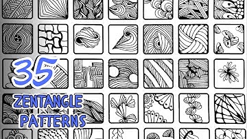 35 Easy Zentangle Patterns for Beginners | Relaxing Drawing Tutorial