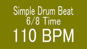 110 BPM 6/8 TIME SIMPLE DRUM BEAT FOR TRAINING MUSICAL INSTRUMENT / 楽器練習用ドラム　8分の6拍子