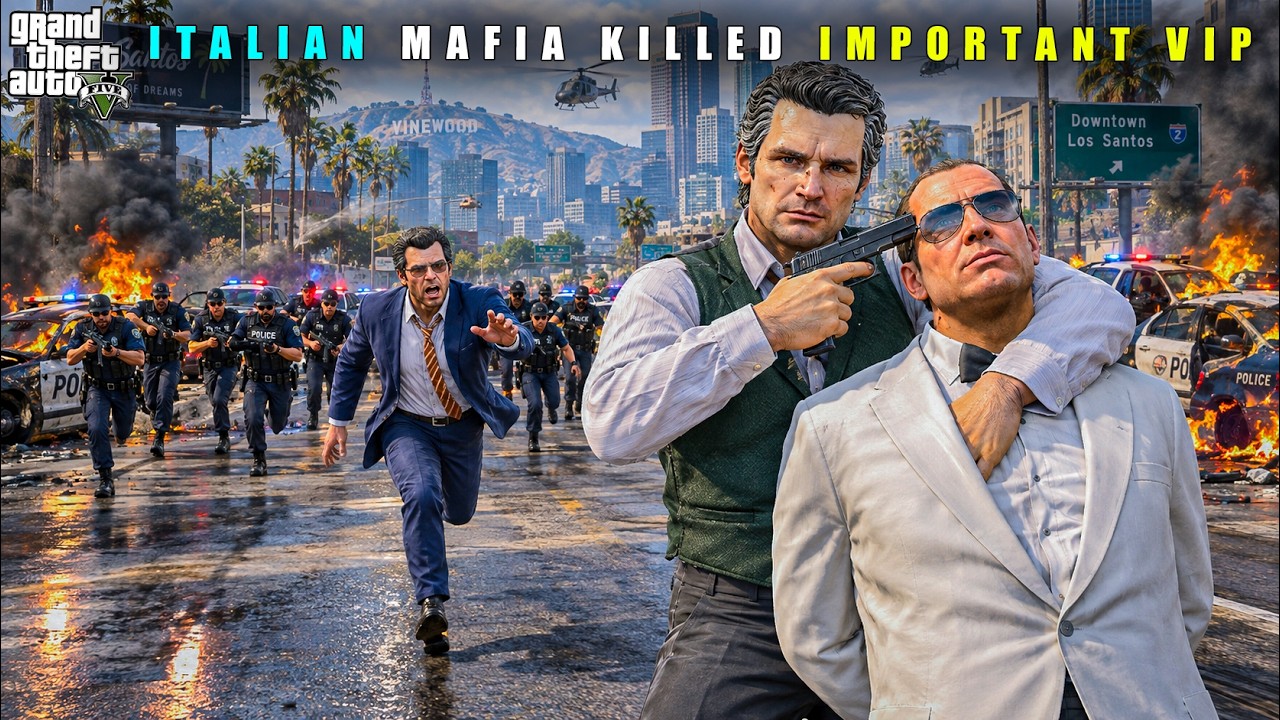 GTA 5 : ITALIAN MAFIA KILLED IMPORTANT VIP MAN || BB GAMING