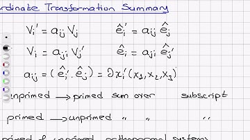 Coordinate Transformation Summary