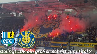 Chemnitzer FC - 1.FC Lok Leipzig | Pyroshows, Choreo,gezogenes Material & sehr hitziges Spiel