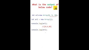 arrays in javascript |  array constructor function  |  javscript interview questions #javascript