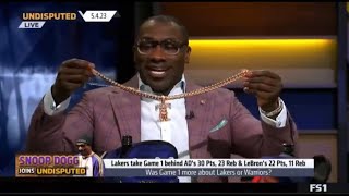 Snoop dogg gifts Shannon Sharpe and Skip Bayless death row chains on Undisputed