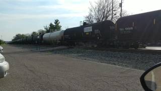Nice lash up on this Northbound CSX empty ethanol tanker train