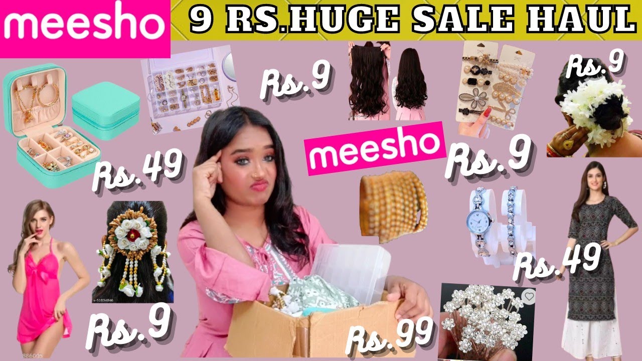 Meesho 9 Rs. Huge Sale Haul Omg 😱 दुनिया की सबसे बड़ी Sale Meesho