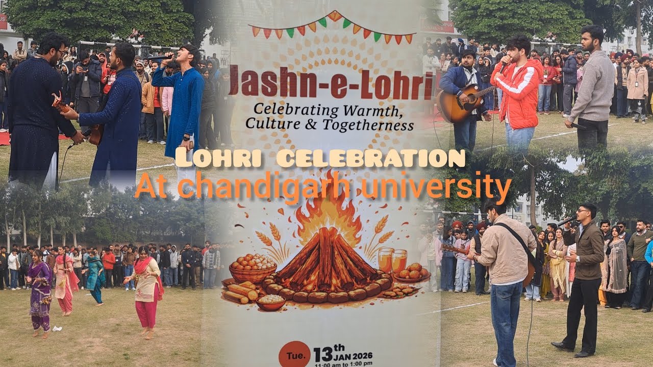 Lohri celebration✨️ ft. chandigarh university 😁❤️