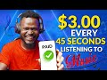 Earn 3 every 45 seconds just listening to music on this website  make money online 2023