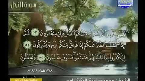 ما تيسر من سورة النحل المنشاوي تلاوة نادرة
